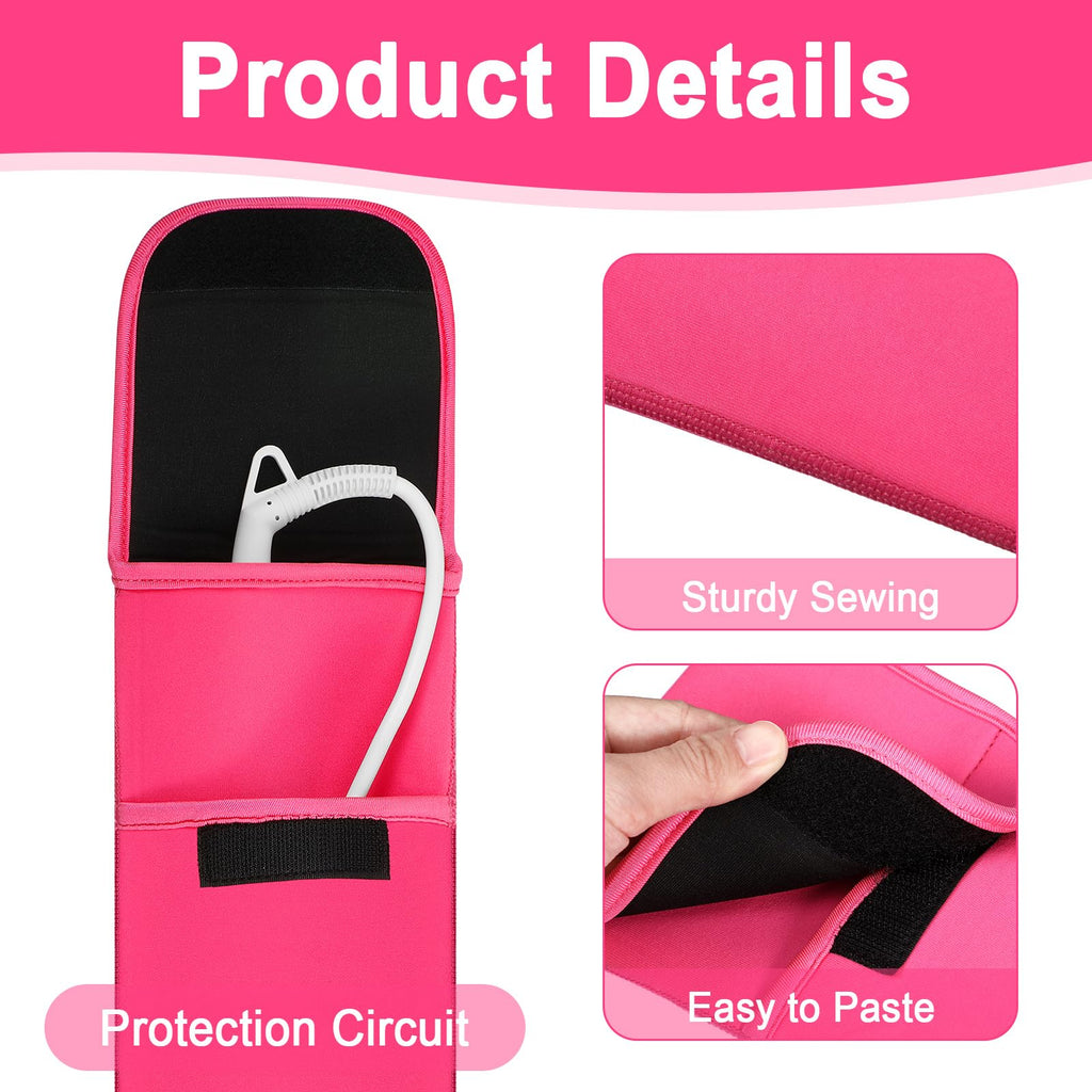 Shappy 2 Pcs Heat Resistant Curling Iron Flat Iron Travel Case,Solid
