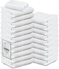STF Linen Hand Towels (Pack of 24) White Economy Towels Salon Towels - 100% Cotton Spa Towel – 16 x 27 Inches Highly Absorbable, Facial, Gym, Hair, Face Towel Bulk