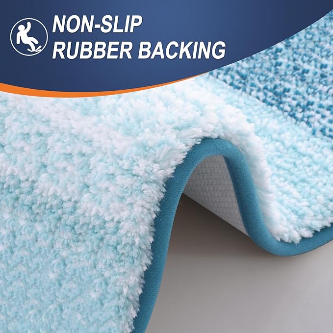 OLANLY Microfiber Bathroom Rugs Sets 3 Piece, 36"x24"+24"x16"+24"x20"