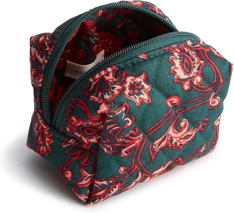 Vera Bradley Women's Premium Cotton Mini Cosmetic, Victorian Vines, One Size