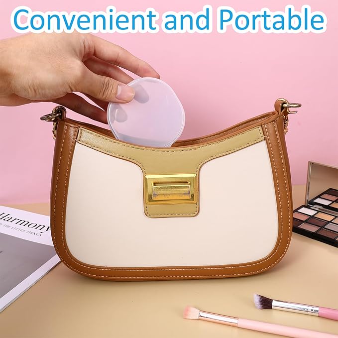 DOPENSPI 4PCS Plastic Cotton Square Holder, Cosmetic Cotton Pad Holder Portable Travel and Sealed Travel Cottons Rounds Holders Suitable for Makeup Remover Cottons Ball