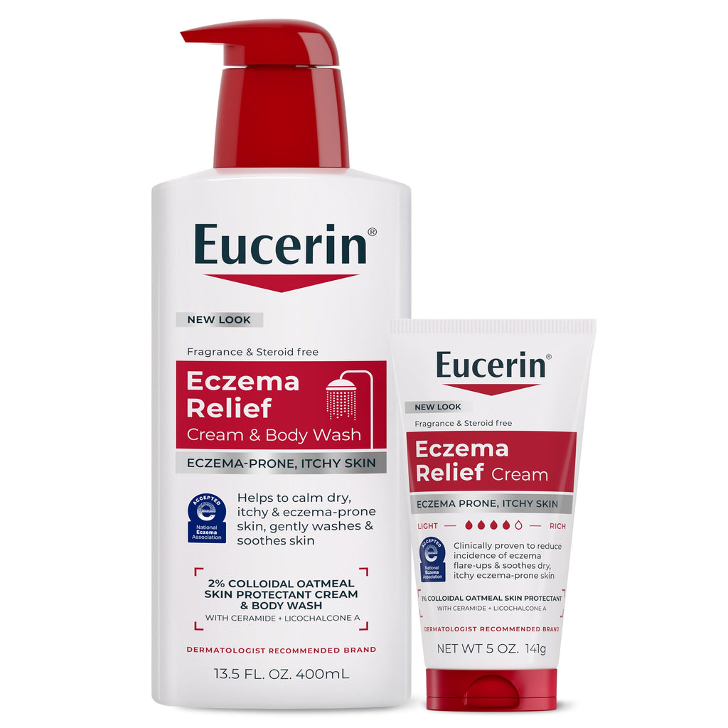 Eucerin Eczema Relief Body Skin Care Set, Variety Pack, 2 Items