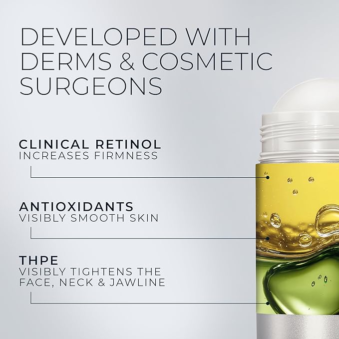 RoC Derm Correxion Retinol Firming Serum Stick with Antioxidants to Visibly Tighten and Firm Wrinkles and Laugh Lines For Men and Women + Retinol Eye Cream Packette, 1.0 oz (Packaging May Vary)