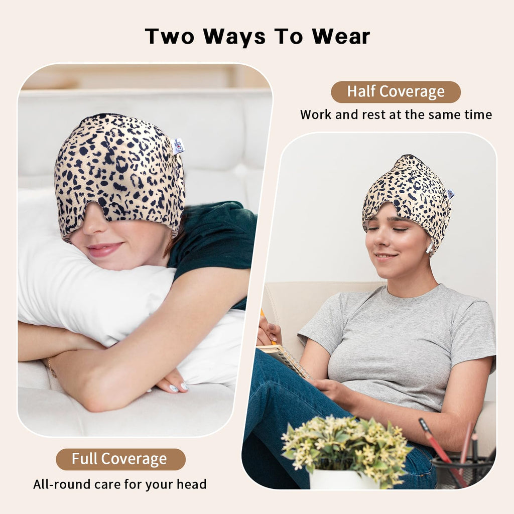 my novel things Migraine Relief Cap, Gel Headache Relief Face Ice Pack 2PK