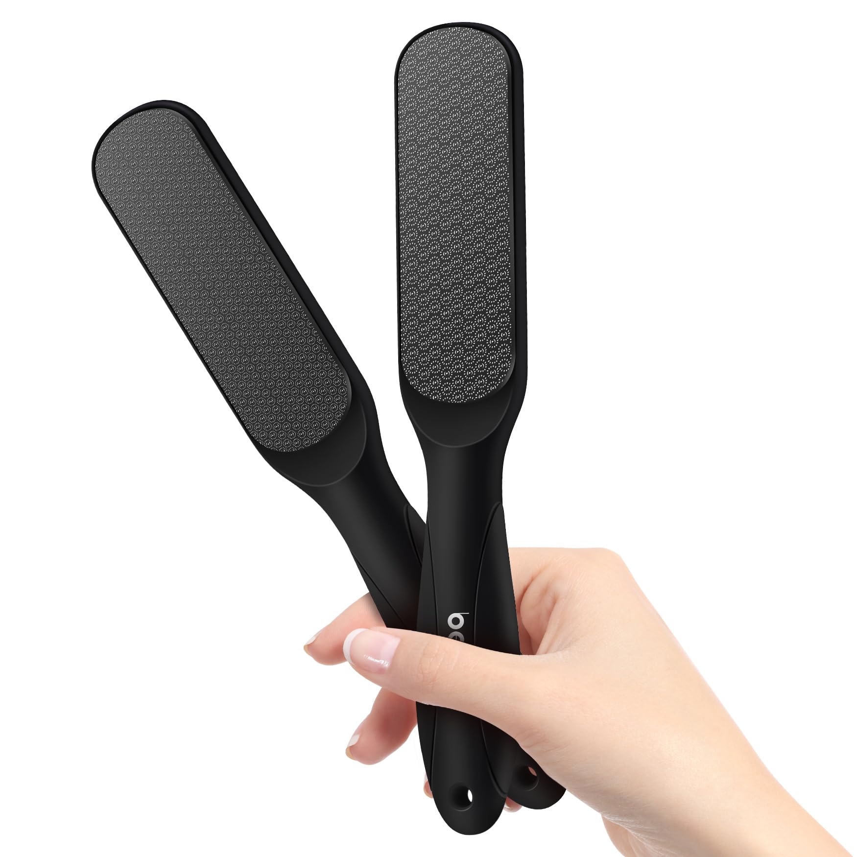 BEZOX Double-Sided Glass Foot File Callus Remover(1 PCS), Foot Scrubber for Dead Skin, Smooth Feet Pedicure Tools for Feet, Pumice Stone for Feet, Heel Scraper for Cracked Heels - Black