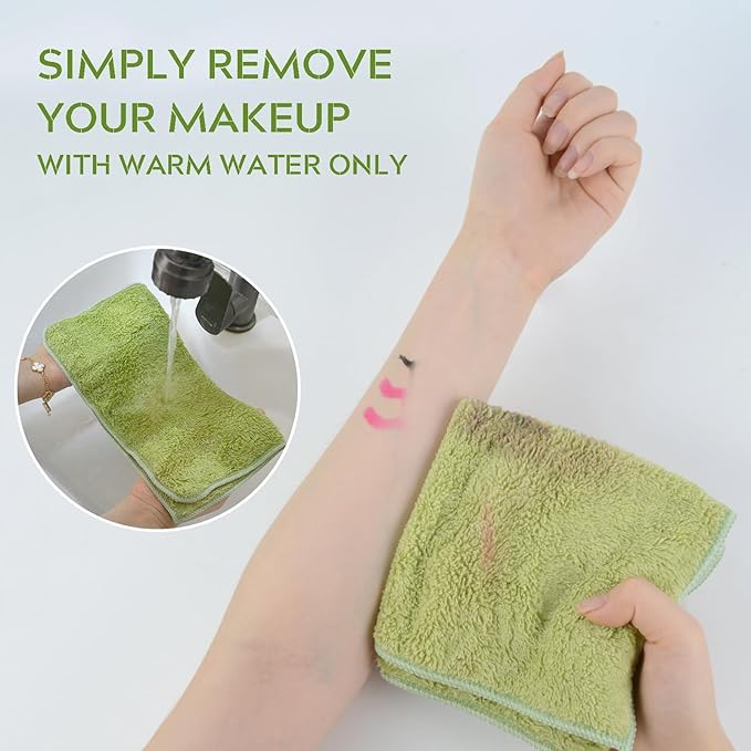 SINLAND Microfiber Face Towels Ultra Soft Facial Washcloths Face Cloth for Bath 12Inch x 12Inch 6 Pack