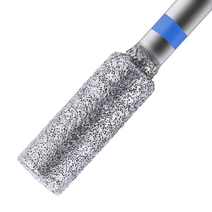 NMKL38 Diamond Bit Barrel Shape Electric Nail Drill File Cuticle Cleaner Tool for Rotary Nail Drill Machine Manicure Pedicure Polishing Kit (Medium 4x10.3)