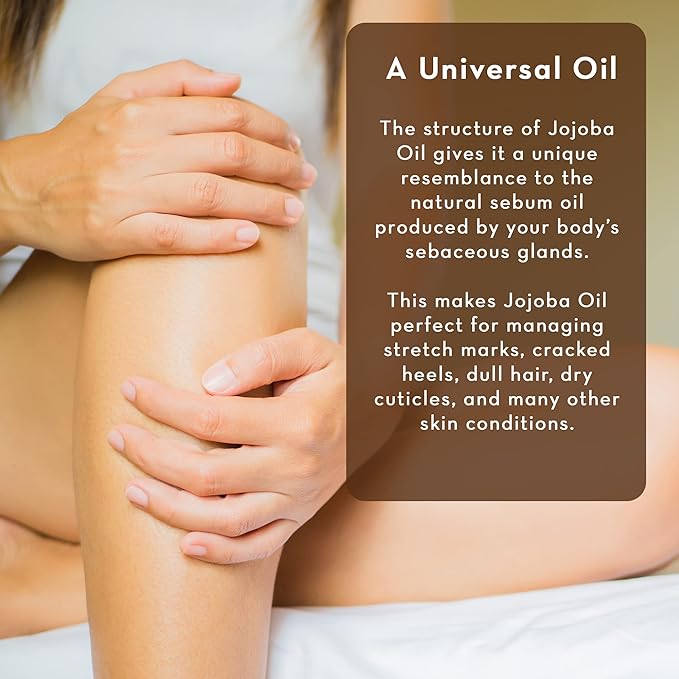 Pure Body Naturals Organic Jojoba Oil, 4 Fl Oz - 100% Pure, Organic, USA-Sourced, Cold Pressed Jojoba Oil for Skin, Face, Nails and Hair - Carrier Oil for Mixing Essential Oils