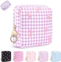 Period Bag for Teen Girls, Canvas Sanitary Napkin Storage Bag with Zipper, Portable Menstrual Pad Bag Tampon Holder for Purse