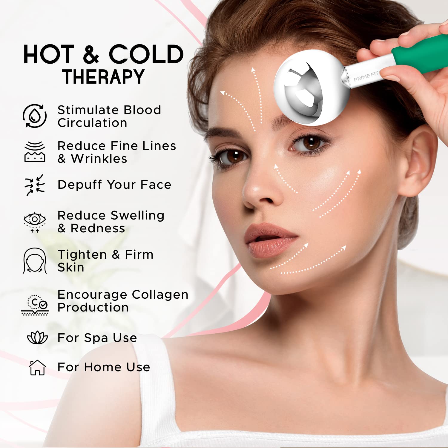 Ice Globes for Facials | Unbreakable Steel Cooling Roller | Cryo Sticks for Face | Massager for Face Neck & Eyes | Skin Care for Dark Circles, Puffiness, Wrinkles, Collagen Production (Green)