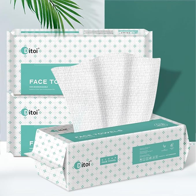 Ditoi Face Towels,Ultra Soft Disposable Face cloths-Travel Essentials