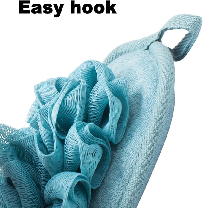 Amariver 3 Pack Body Sponge Brushes Pouf Mesh Brush Shower Glove with Flower Bath Ball
