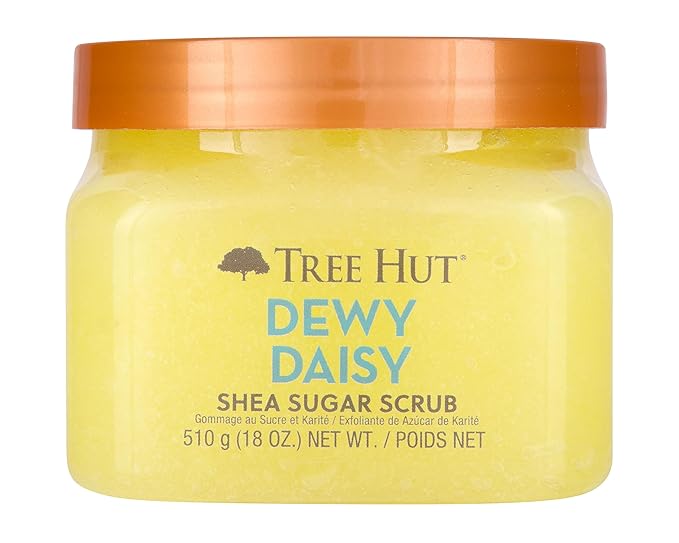 Tree Hut Dewy Daisy Body Scrub, Exfoliating Sugar Scrub, Vegan, 18 Oz