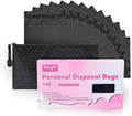 160 pcs Sanitary Napkin Disposal Bags, Personal Care Feminine Hygiene Disposal Bags, Opaque, Odor Control, Discreet Disposal for Tampons, Pads, Liners,Diapers, with Pouch, Black