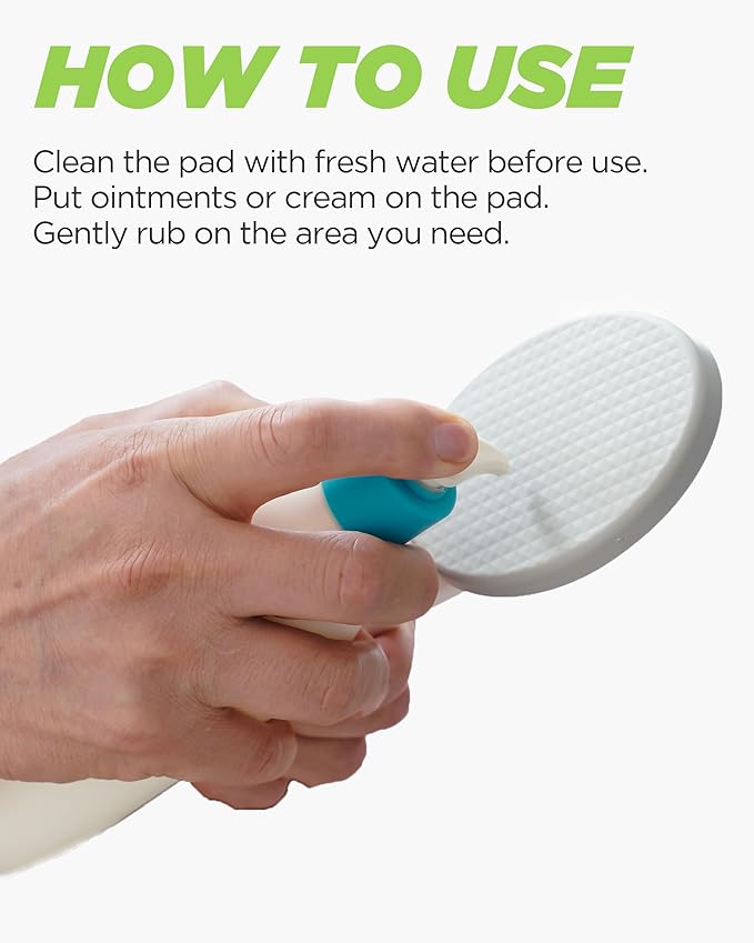 DOWMI Lotion Applicator Refill Replacement Pads - Lotion, Cream & Ointment Applicator for Hard-to-Reach Areas, Easy-to-Clean, Includes 2 Types of Pads