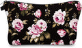 Aiphamy Cute Travel Makeup Bag Cosmetic Bag Small Pouch Gift for Women (Flowers)