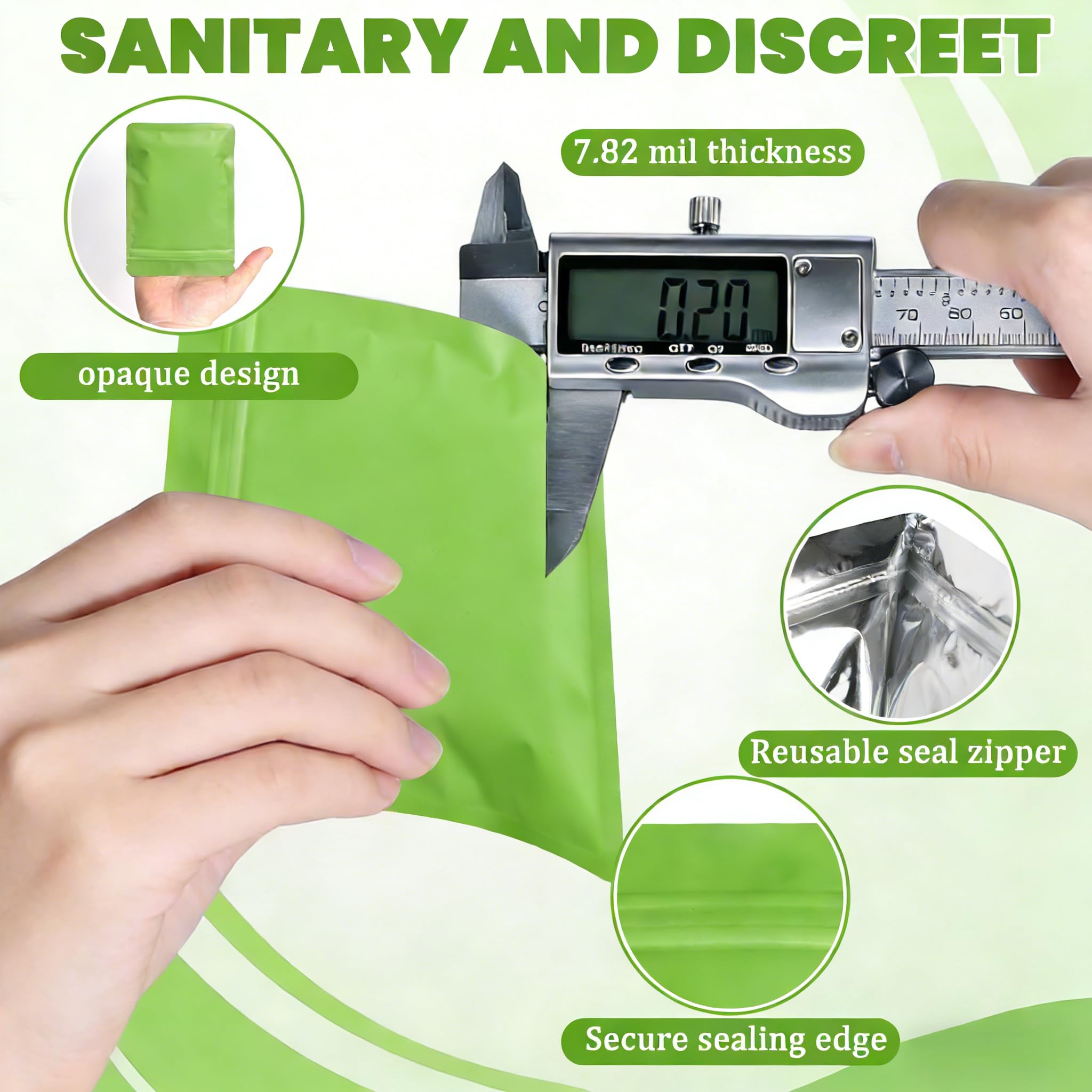 Disposable Sanitary Hygiene Disposal Bags for Bag Period Tampon Napkin Trash, 100pcs, Discreet Privacy Cover, Stylish Look, Self-Adhesive Seal,Portable for Purse, Bathroom, School, Travel (Green)