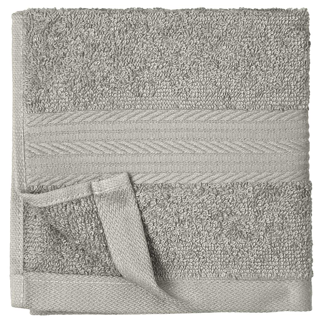 Amazon Basics Highly Absorbent Cotton Washcloths for Bathroom, Machine Washable, Fade-Resistant, 12 x 12 inches, Gray, 12-Pack