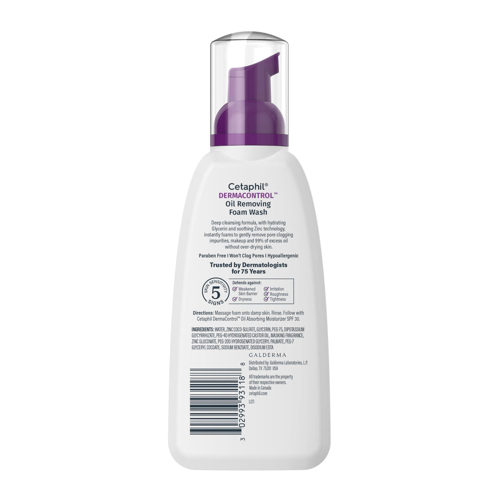 Cetaphil Pro Oil Removing Foaming Face Wash, Sensitive Skin, 8 fl oz, 3ct