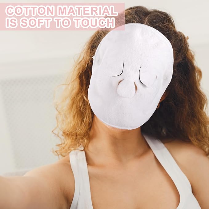 Face Steaming Towel, 4 Pack Reusable Face Towel Cold Hot Compress Facial Steamer Moisturizing Beauty Skin Care Spa Towels for Women Girls Skin Face Care Beauty Salons