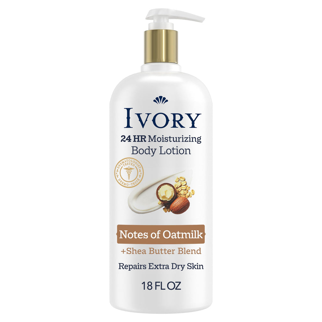 Ivory Hand & Body Lotion for Women & Men, Oatmilk Scent, 18 fl oz