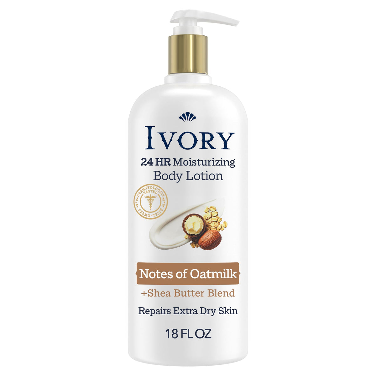 Ivory Hand & Body Lotion for Women & Men, Oatmilk Scent, 18 fl oz