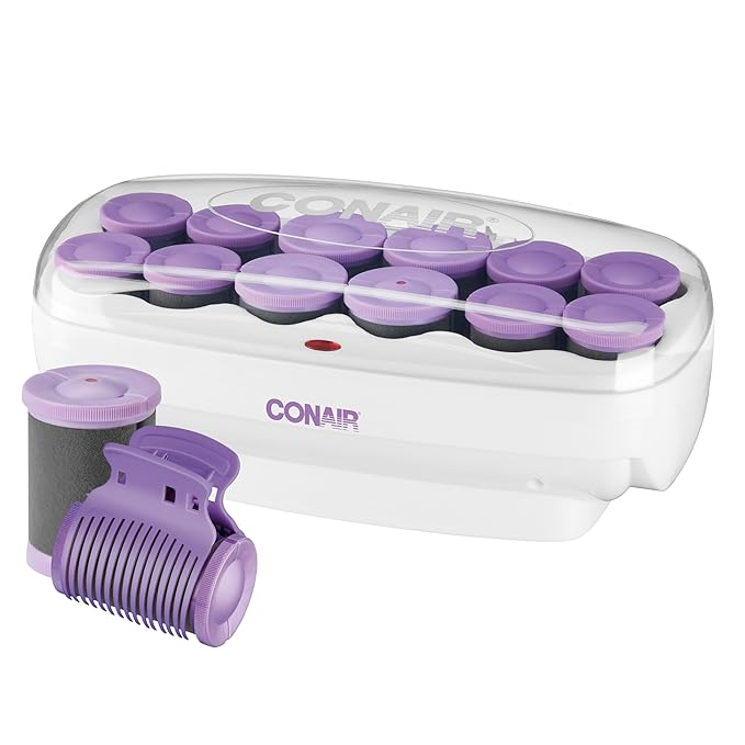 Conair Ceramic Hot Rollers, 1 3/4 Inch & 1 1/2 Inch Rollers, Lavender, 12