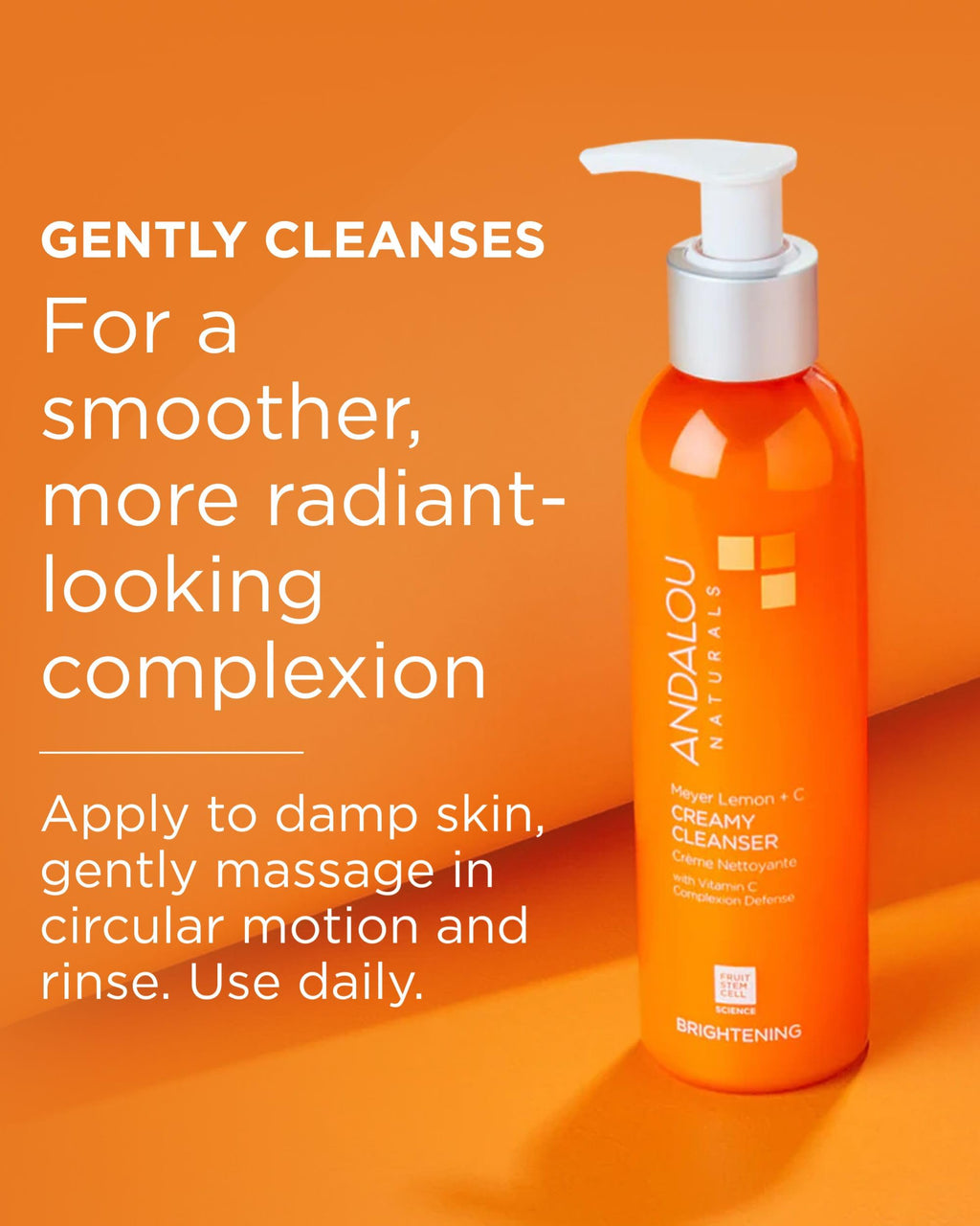 Andalou Naturals Brightening Meyer Lemon + Vitamin C Creamy Cleanser (6 oz)