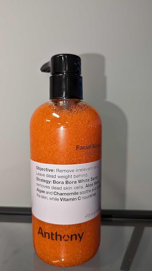 Anthony Men’s Face Scrub with Vitamin C, Facial Exfoliating Scrub and Exfoliating Face Wash for Smooth Skin, 16 Fl Oz