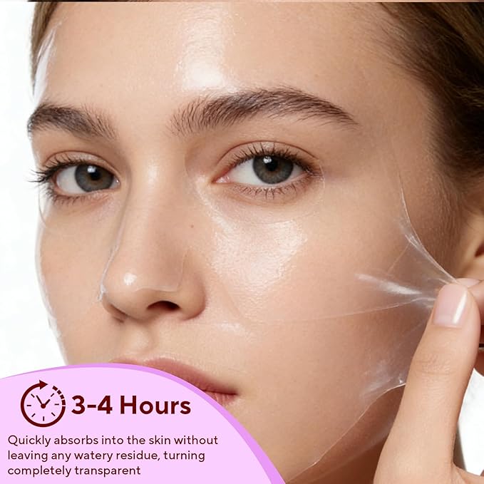 Collagen Face Mask, 4 Pack Bio-Collagen Real Deep Mask Overnight Hydrating Face Mask for All Skin Types,Original Hydrating Collagen Face Mask