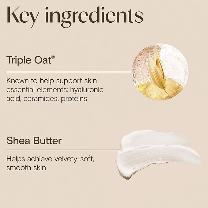 Aveeno Skin Relief Moisturizing Body Lotion Heals Very Dry, Sensitive Skin, Fast Absorbing Lotion with Soothing Triple Oat & Shea Butter Formula, Fragrance Free Lotion, Non-Comedogenic, 18 Fl Oz