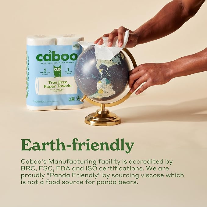 Caboo Tree Free Disposable Face Towels – 50 Soft, Lint-Free Towels | Extra-Large 10x11.5” | Gentle Alternative to Makeup Wipes & Washcloths