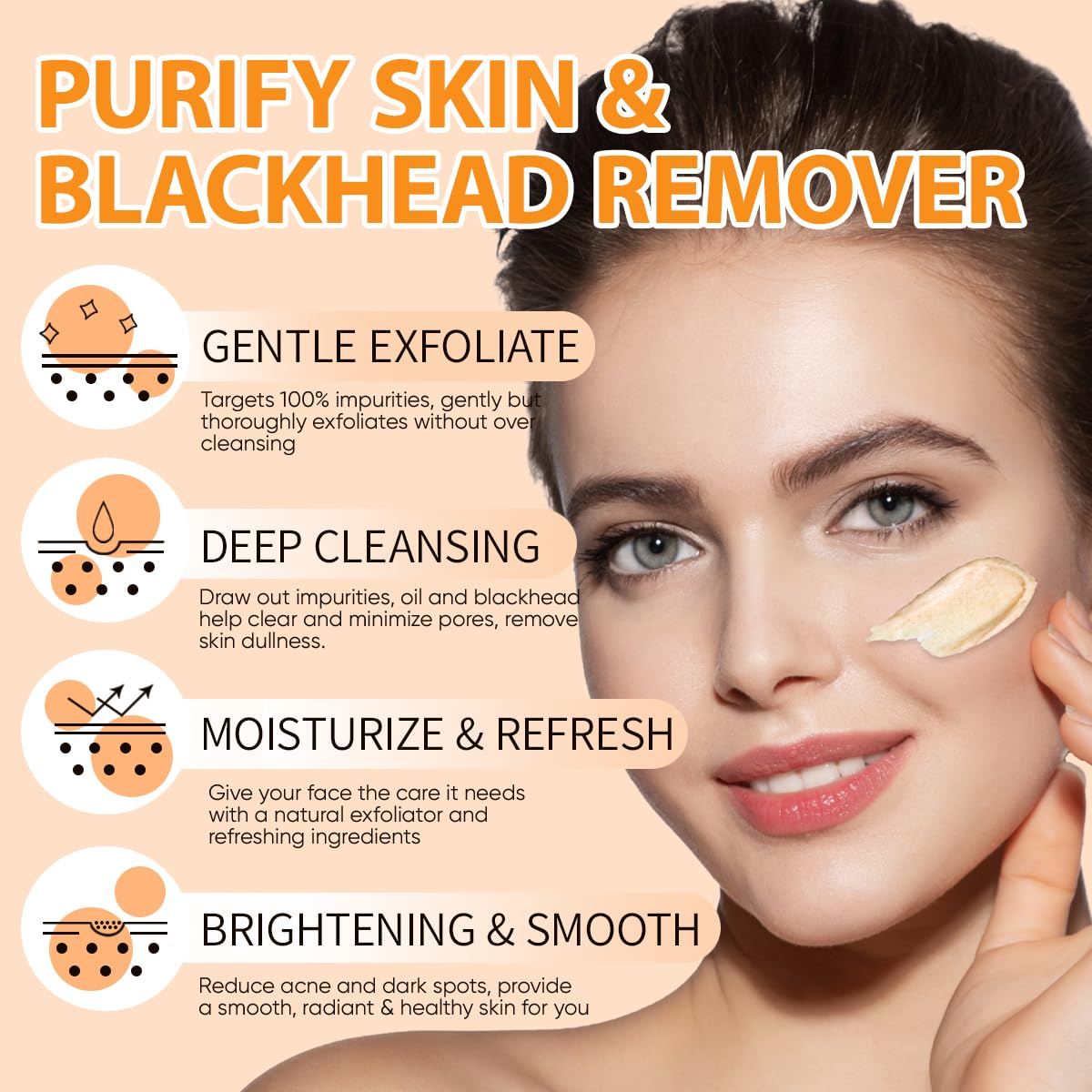 Vitamin C Face Scrub, Exfoliating Facial Wash with Retinol, Facial Scrub,Facial Exfoliating Scrub, Facial Scrubs for Women,Deep Cleansing Face Wash Cleanser for Women Men