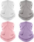 ROXUN Neck Gaiter, 4 Pack Summer Cooling Breathable Face Mask for Outdoors