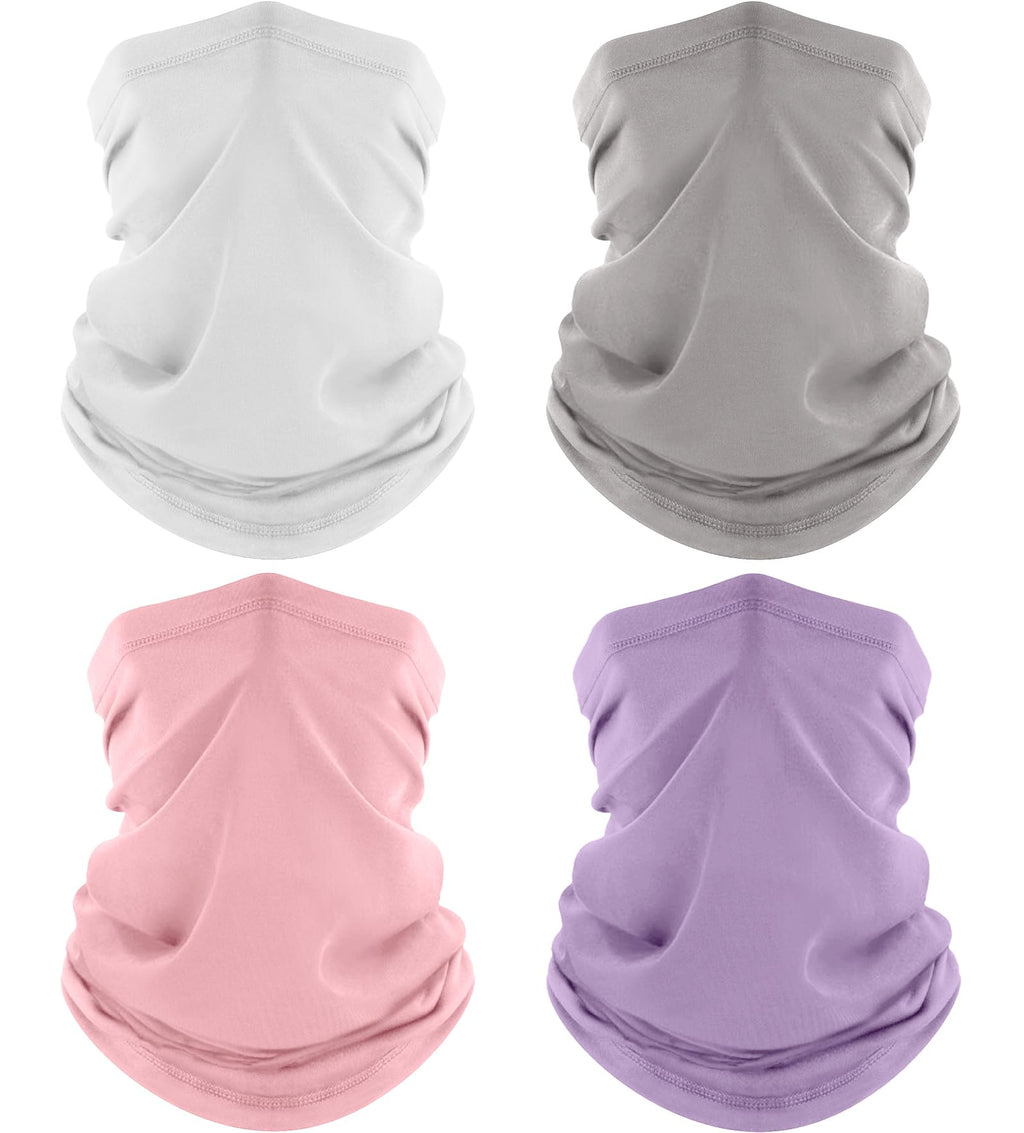 ROXUN Neck Gaiter, 4 Pack Summer Cooling Breathable Face Mask for Outdoors