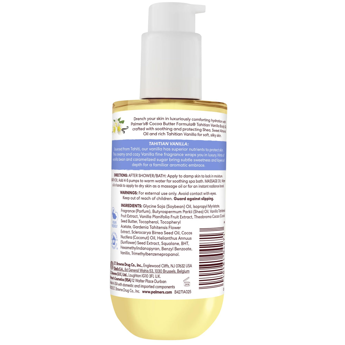 Palmer's Tahitian Vanilla Body Oil, Cocoa Butter Formula (6.5 Fl Oz)