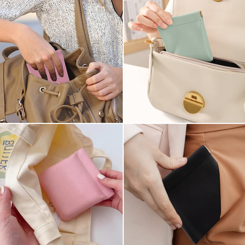 BUSOHA 4 PCS Small Makeup Bags for Purse - Coin Purse for Women