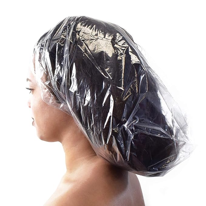 Colortrak Disposable Shower Conditioning Processing Caps, Protects Long and Voluminous Hair Styles, Curls and Natural Hair, Helps Preserve Blowouts, XXL, 10 Disposable Caps Per Pack