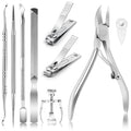 Ingrown Toenail Tool Ingrown Toenaill Clippers (9PCS), Professional Toe Nail Clipper Set for Ingrown & Thick Nail, Stainless Steel Ingrown Toenail Kit