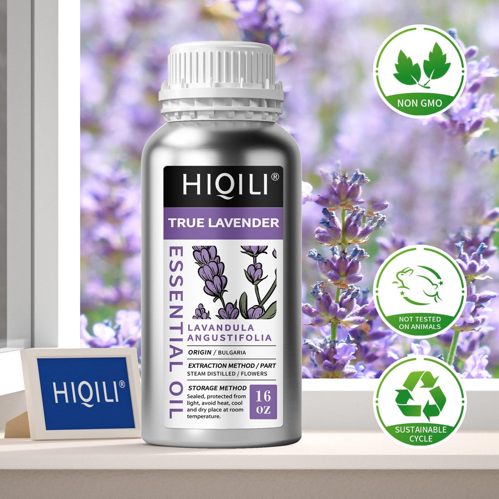 HIQILI Lavender Essential Oil for Aromatherapy, Candle & Soap Making