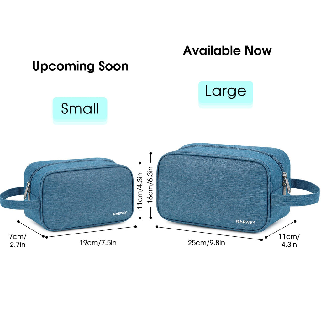Narwey Travel Toiletry Bag for Women Traveling Dopp Kit Men Travel Bag for Toiletries Cosmetic Bag Makeup Bag Medicine Bag for Traveling (Navy Blue)