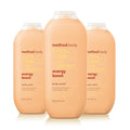 method Body Wash, Energy Boost - Leaves Skin Feeling Soft & Moisturized, Made Without Parabens, Notes of Citrus, Ginger & Sea Buckthorn, 18 fl oz -3 pack