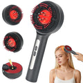 3 in 1 Scalp Massager Hair Grown Oil Applicator, Electric Hair Massager Scalp Laser Comb with IPX7 Waterproof，black