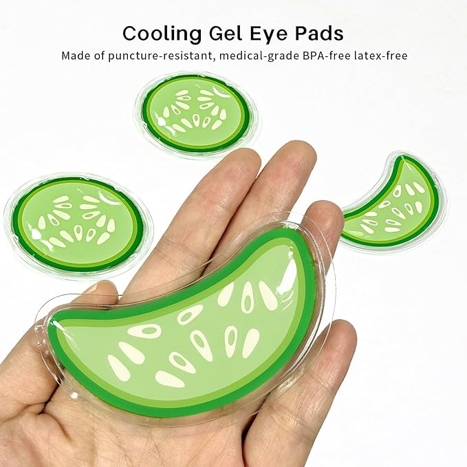 ZNÖCUETÖD Reusable Gel Eye Pads for Puffiness & Dark Circles - Cold/Warm Therapy Compress with Cooling Under Eye Patches, Reduces Wrinkles & Redness, Pain Relief Eye Mask for Relaxation