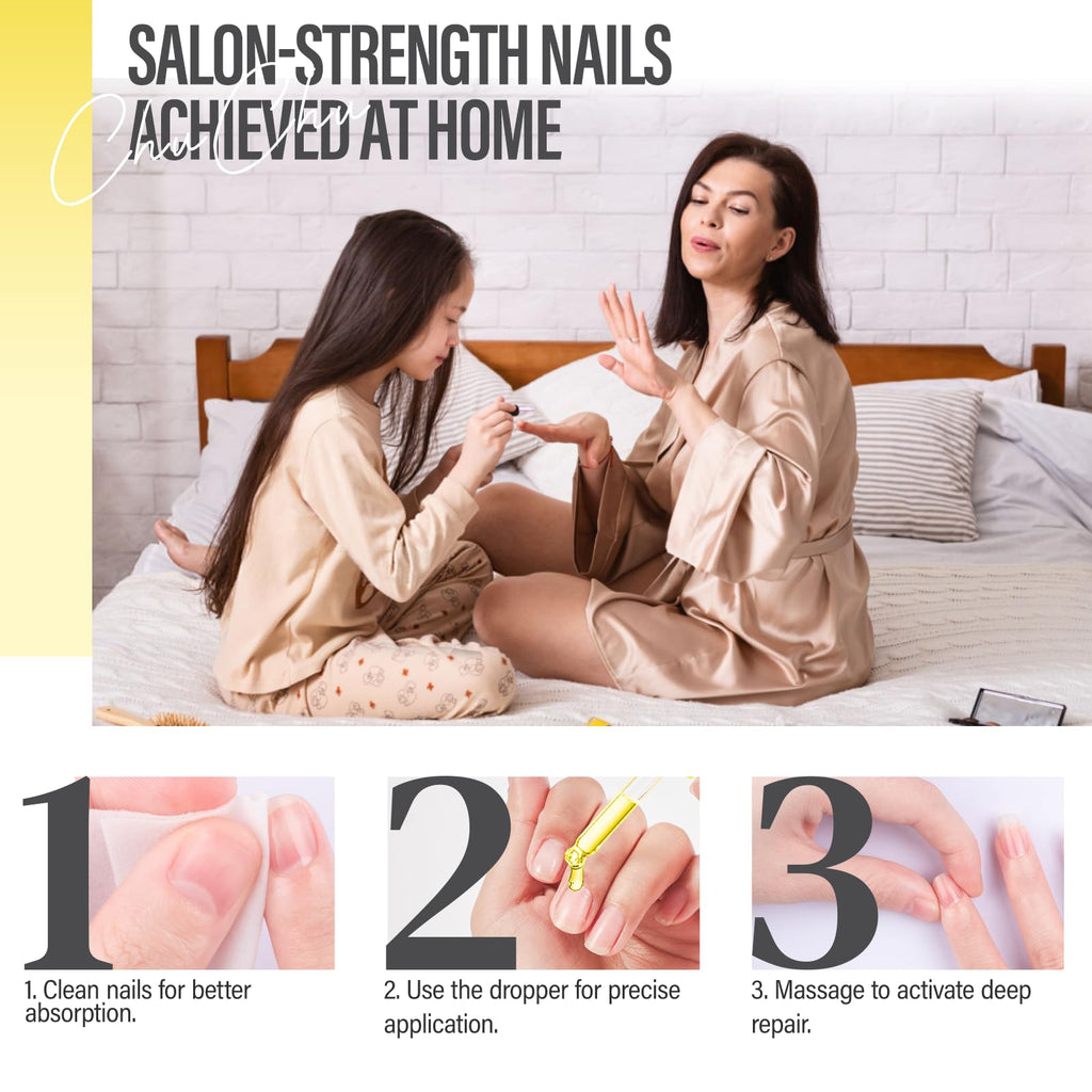 CHUCHU Nail Growth and Strengthener Oil for Cuticle - Repair Moisturizing Treatment - Natural Jojoba Vitamin B & E Nail Oil for Dry Cracked Nails (Pineapple)