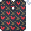 visesunny Barber Cape Red Rooster Polyester Hair Cutting Salon Cape Apron Anti-Static Haircut Water-Resistant Shaving Cloth Beard Shaving Bib Hairdressing Cape