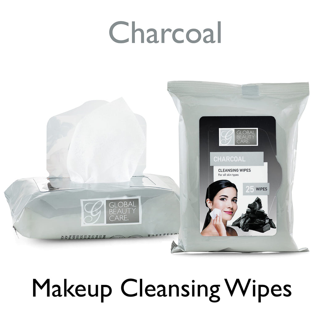 Global Beauty Care Makeup Remover Wipes (100 Count (4-Pack), Charcoal)
