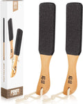 Pumice Stone Foot File, Wooden Handle Foot Scrubber & Callus Remover