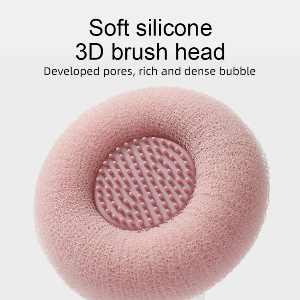 Soft Sunflower Bath Ball with Suction Cup Hook, 3D Textured Mesh Exfoliating Bath Sponge Cleaning Brush，New Silicone Massage Center for Deep Cleansing (Off-White+Flesh Pink+Purple)