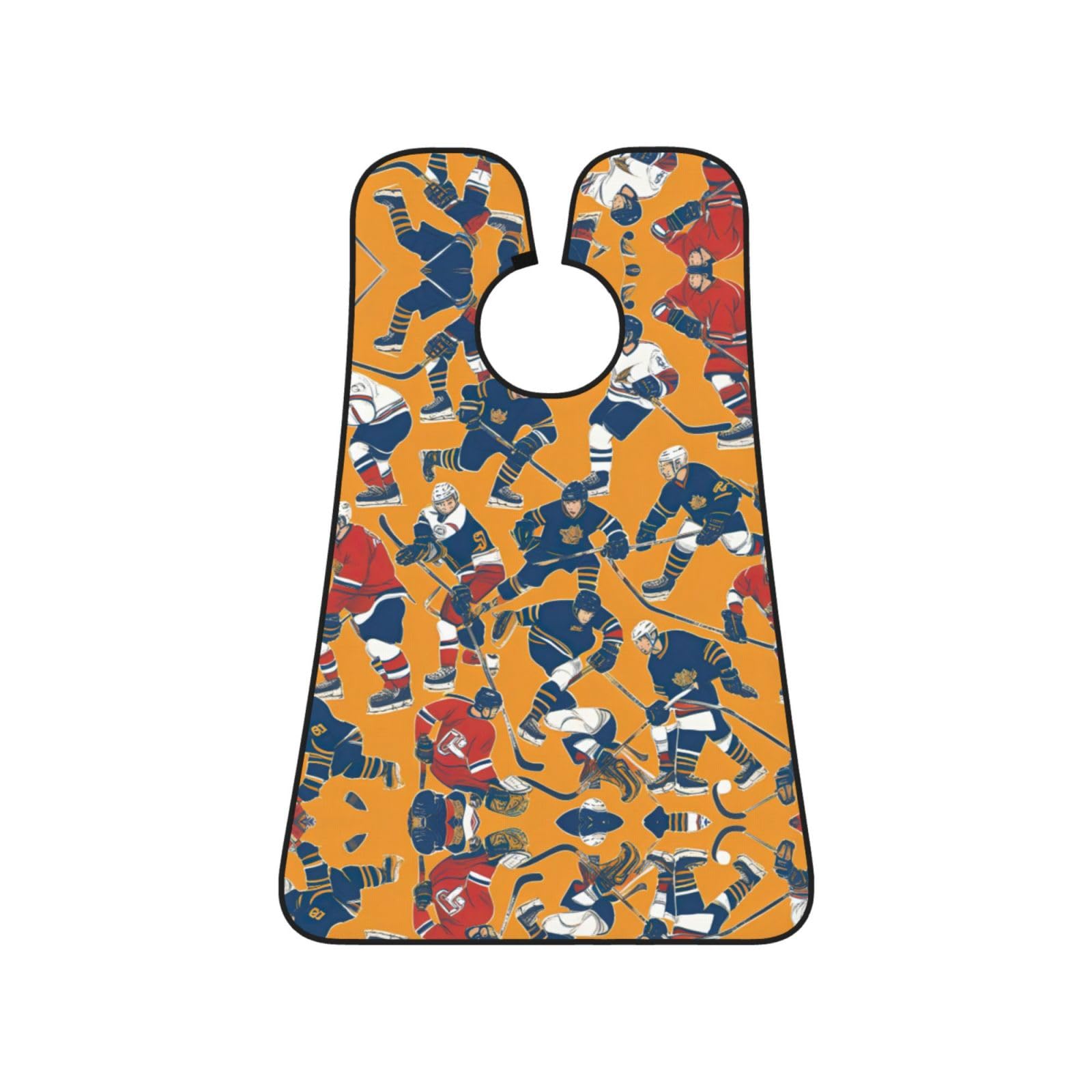 YQxwJL Hockey Print Beard Bib Shaving Apron, Beard Hair Trimming Cape Gift For Dad